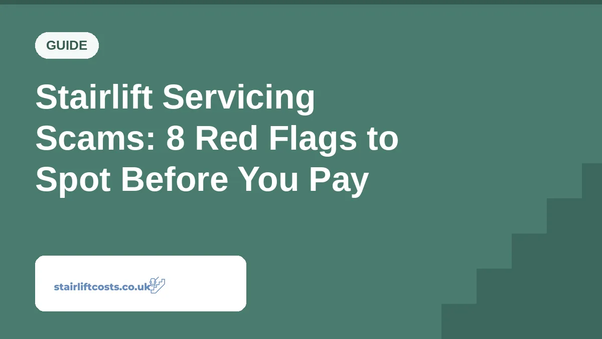 Stairlift Servicing Scams: 8 Red Flags to Spot Before You Pay Stairlift Servicing Scams: 8 Red Flags to Spot Before You Pay | stairliftcosts.co.uk