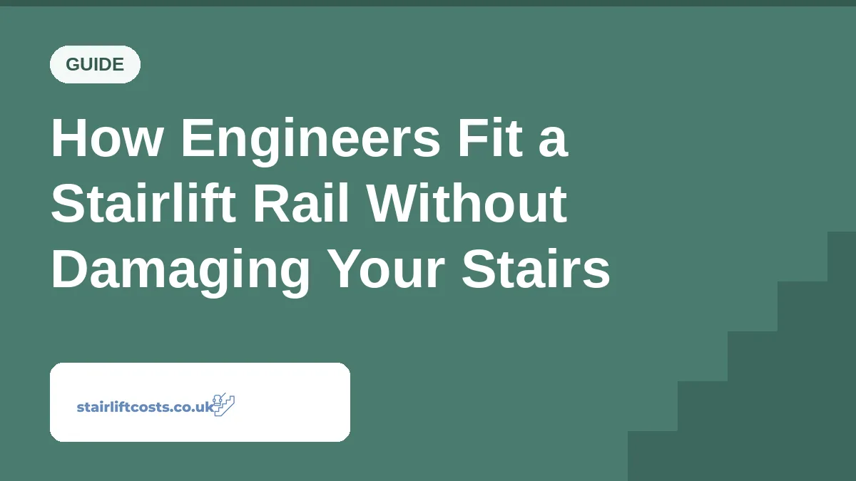 How Engineers Fit a Stairlift Rail Without Damaging Your Stairs How Engineers Fit a Stairlift Rail Without Damaging Your Stairs | stairliftcosts.co.uk